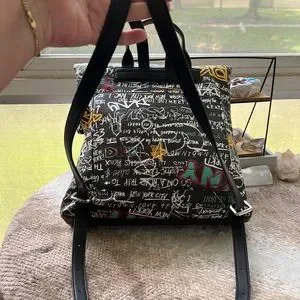 DKNY Tilly Backpack Black Graffiti - NWOT Dkny white graffiti backpack - Gem main image 3